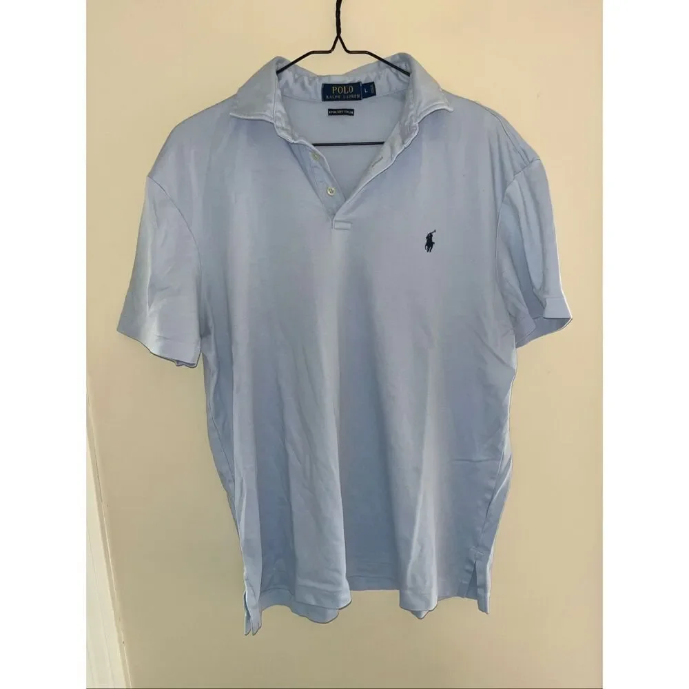 Polo Ralph Lauren Men’s Polo Pima Soft Touch Light Blue Large